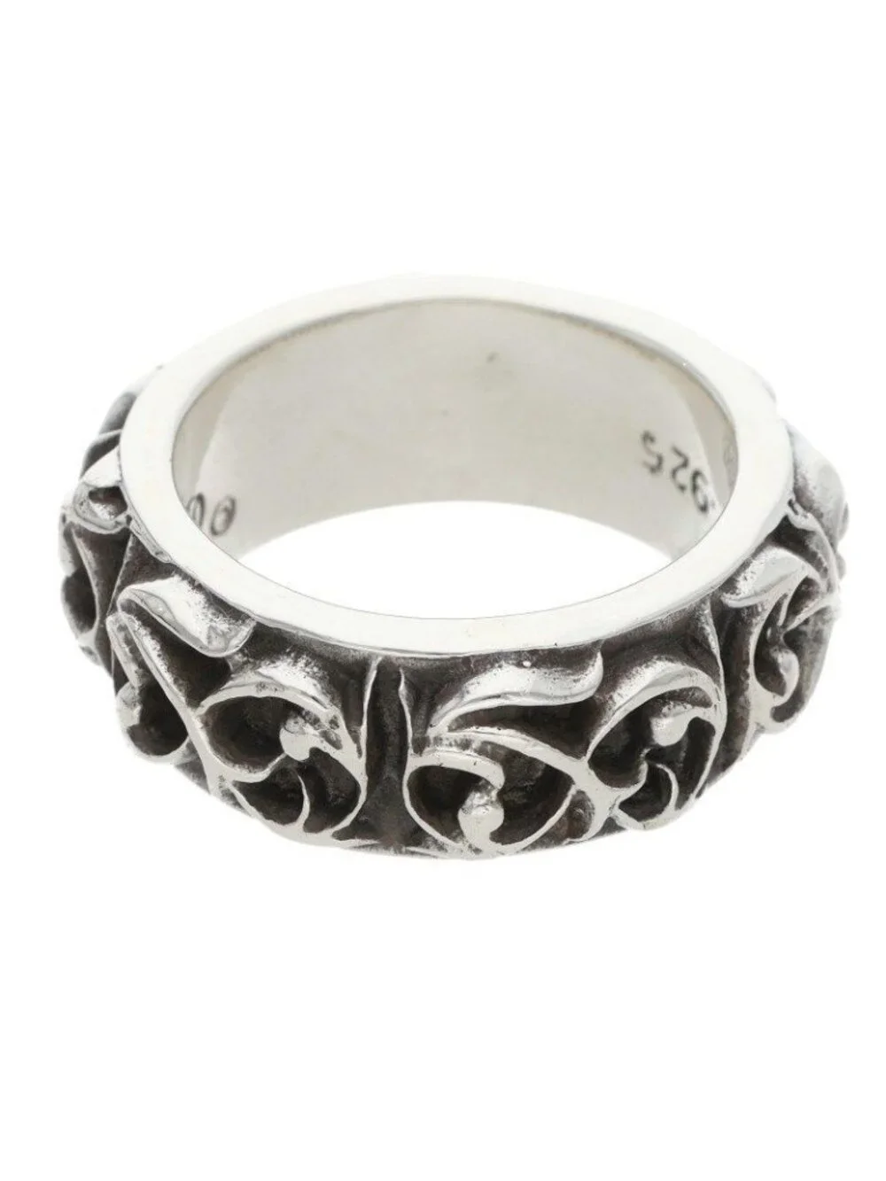 Chrome Hearts Etrnity Vine Band Eternity Silver Ring